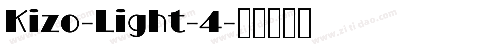 Kizo-Light-4字体转换