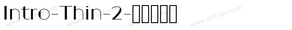Intro-Thin-2字体转换
