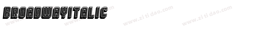 BroadwayItalic字体转换