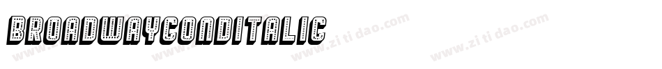 BroadwayCondItalic字体转换