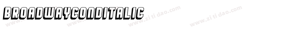 BroadwayCondItalic字体转换