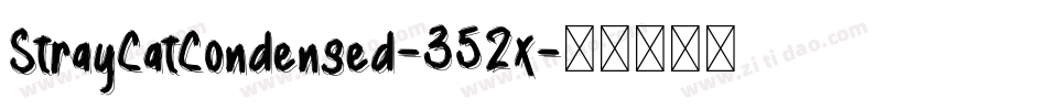 StrayCatCondensed-352X字体转换