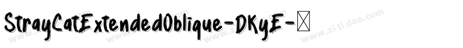 StrayCatExtendedOblique-DKyE字体转换