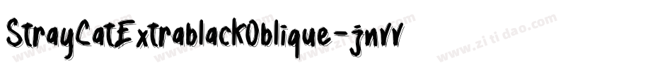 StrayCatExtrablackOblique-jnvv字体转换