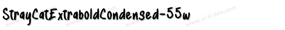 StrayCatExtraboldCondensed-55wz字体转换