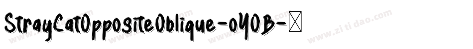 StrayCatOppositeOblique-oYOB字体转换