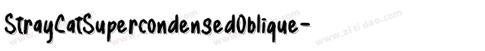 StrayCatSupercondensedOblique-egOe字体转换
