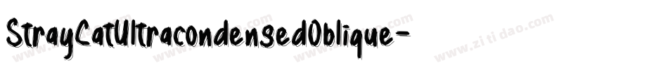 StrayCatUltracondensedOblique-35rX字体转换