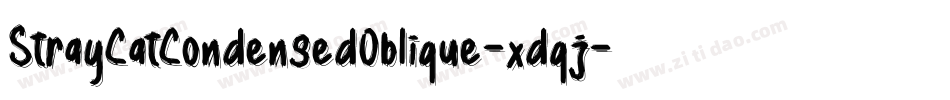 StrayCatCondensedOblique-xdqj字体转换
