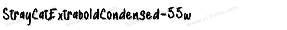 StrayCatExtraboldCondensed-55wz字体转换