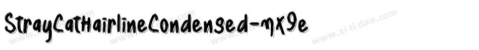 StrayCatHairlineCondensed-MX9e字体转换