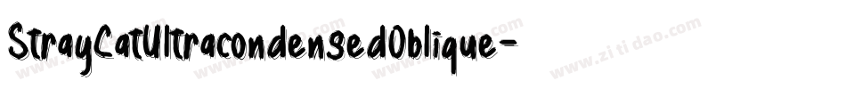 StrayCatUltracondensedOblique-35rX字体转换