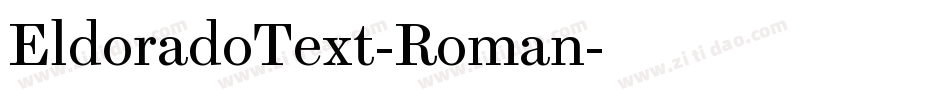 EldoradoText-Roman字体转换