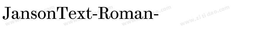 JansonText-Roman字体转换
