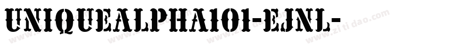 UniqueAlpha101-eJnl字体转换