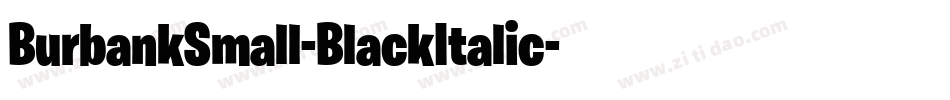 BurbankSmall-BlackItalic字体转换