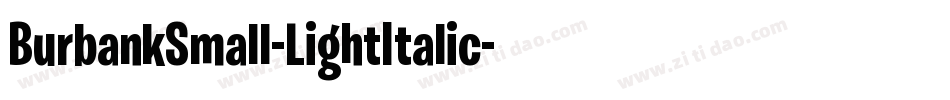 BurbankSmall-LightItalic字体转换