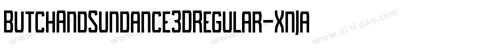 ButchAndSundance3DRegular-XnJa字体转换