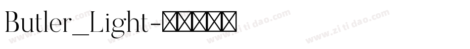 Butler_Light字体转换