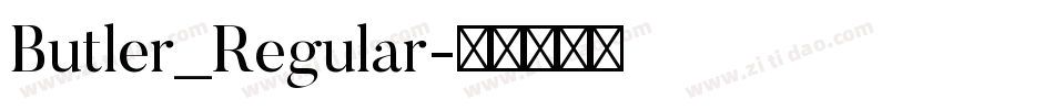 Butler_Regular字体转换