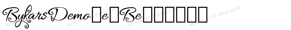 BykarsDemo-E0Be字体转换
