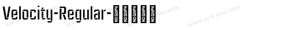 Velocity-Regular字体转换