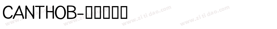 CANTHOB字体转换