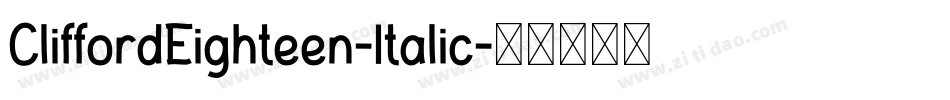 CliffordEighteen-Italic字体转换