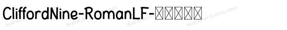 CliffordNine-RomanLF字体转换