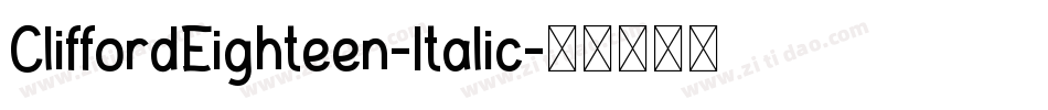 CliffordEighteen-Italic字体转换