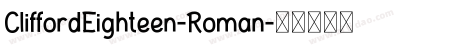 CliffordEighteen-Roman字体转换