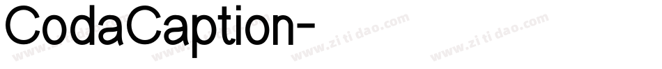CodaCaption字体转换