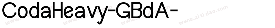 CodaHeavy-GBdA字体转换