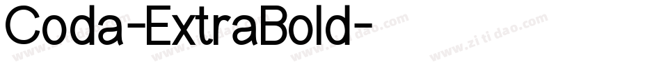 Coda-ExtraBold字体转换