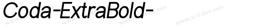 Coda-ExtraBold字体转换