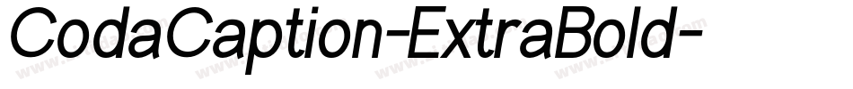 CodaCaption-ExtraBold字体转换