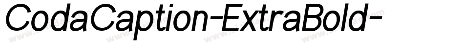 CodaCaption-ExtraBold字体转换