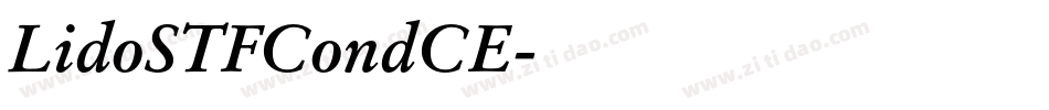 LidoSTFCondCE字体转换