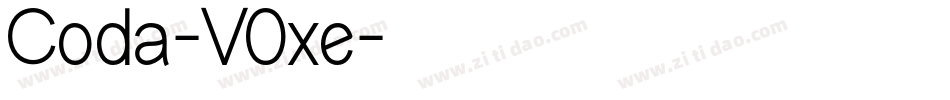 Coda-V0xe字体转换