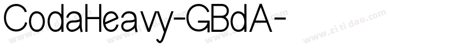 CodaHeavy-GBdA字体转换