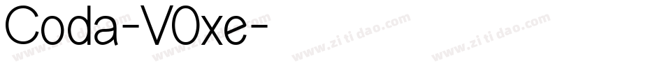 Coda-V0xe字体转换