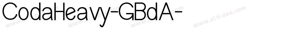 CodaHeavy-GBdA字体转换