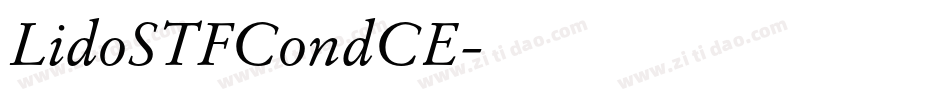 LidoSTFCondCE字体转换
