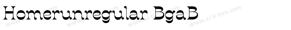 Homerunregular-BgaB字体转换
