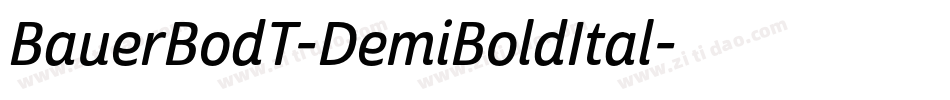 BauerBodT-DemiBoldItal字体转换