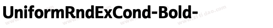 UniformRndExCond-Bold字体转换