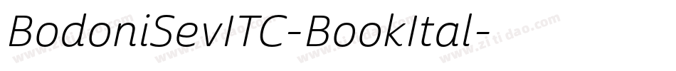 BodoniSevITC-BookItal字体转换