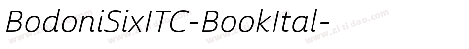 BodoniSixITC-BookItal字体转换 BodoniSixITC-BookItal字体转换