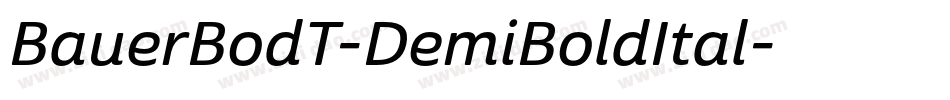 BauerBodT-DemiBoldItal字体转换