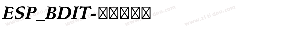 ESP_BDIT字体转换